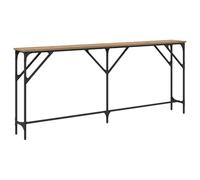 Eleganz Table console en chêne massif - 180 x 23 x 75 cm - Bureau durable pour salon ou couloir - Aspect naturel avec espace de rangement