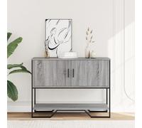 Eleganz Table console gris Sonoma 100 x 35 x 74,5 cm Matériau bois et métal - Buffet moderne pour salon, chambre à coucher - Peu encombrant et durable