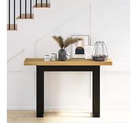 Eleganz Table console Noain en pin massif, 120 x 30 x 75 cm, pieds en forme de U, durable et élégante, pour salon, couloir ou salle à manger