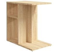 Eleganz Table d'appoint en chêne Sonoma - 50 x 30 x 50 cm - En bois - Table latérale moderne pour salon, chambre à coucher et balcon - Durable et élégante