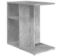 Eleganz Table d'appoint - Gris béton - 50 x 30 x 50 cm - En bois - Table latérale moderne pour salon et balcon - Design stable pour les petits espaces