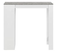 Eleganz Table de bar avec étagère en bois 110 x 50 x 103 cm - Comptoir de cuisine haut avec compartiment de rangement pour cuisine ou salon, peu encombrante et élégante