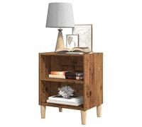 Eleganz Table de chevet aspect bois vieilli 40 x 30 x 50 cm en matériau dérivé du bois - Commode de chambre à coucher au design rustique, stable et peu encombrante