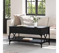 Eleganz Table de chevet - Aspect chêne noir - 100 x 50 x 50 cm - Table d'appoint moderne pour salon et chambre à coucher - Construction en bois stable et durable