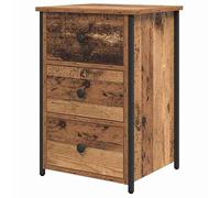 Eleganz Table de chevet avec tiroirs en bois massif upcyclé - Respectueux de l'environnement et durable - Table d'appoint parfaite pour chambre à coucher et chambre d'amis