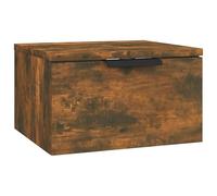 Eleganz Table de chevet chêne fumé 34 x 30 x 20 cm - Buffet de chambre à coucher avec espace de rangement - Aspect bois naturel et durable - Table de chevet murale peu encombrante pour les petits