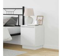 Eleganz Table de chevet en bois - Blanc - 39 x 34,5 x 50 cm - Table d'appoint moderne pour chambre à coucher, compacte et stable - Solution peu encombrante pour les petits espaces