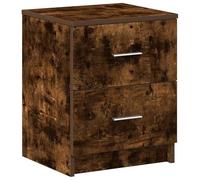 Eleganz Table de chevet en chêne fumé avec 2 tiroirs 40 x 36 x 50 cm - Élégante et pratique pour chambre à coucher, armoire ou salon - Durable et élégante