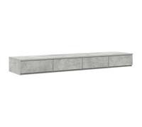 Eleganz Table de chevet en MDF - Aspect béton gris - 135 x 36,5 x 16,5 cm - Pour chambre à coucher, salon - Élégante et stable