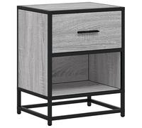 Eleganz Table de chevet gris Sonoma - 40 x 31 x 50 cm - Commode en bois - Peu encombrante et stable - Design moderne pour les petits espaces