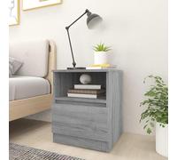 Eleganz Table de chevet gris Sonoma 40 x 40 x 50 cm en matériau dérivé du bois - Commode de chambre à coucher au design moderne, peu encombrante et stable