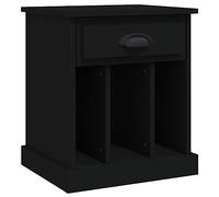 Eleganz Table de chevet noire 43 x 36 x 50 cm - Table en bois moderne pour chambre à coucher | Peu encombrante et durable | Idéale pour les petits espaces