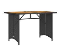 Eleganz Table de jardin en rotin PE et bois d'acacia - 110 x 68 x 70 cm - Durable et résistant aux intempéries - Idéal pour le jardin, la terrasse et le balcon - Design moderne en acier peint