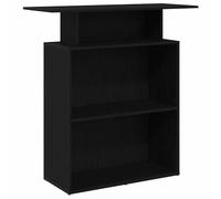 Eleganz Table de réception noire 100 x 40 x 104 cm en matériau à base de bois - Durable et moderne pour les bureaux de grande capacité | Solution de travail pour les zones de réception