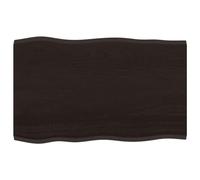 Eleganz Table en chêne massif 80 x 50 x 2 cm - Bord naturel, durable et traité pour une utilisation en intérieur et en extérieur - Parfait pour la salle à manger, le bureau ou l'atelier