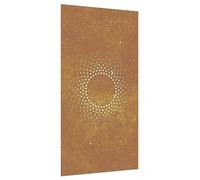 Eleganz Tableau mural 105 x 55 cm en acier Corten - Design soleil - Décoration de jardin moderne pour l'extérieur et la terrasse - Résistant aux intempéries et durable - Décoration murale élégante