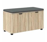 Eleganz Tabouret de coiffeuse avec coussin et espace de rangement - Chêne Sonoma - 80 x 46 x 46 cm - Tabouret confortable pour le domaine cosmétique, la chambre à coucher ou la salle de bain