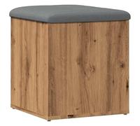 Eleganz Tabouret de coiffeuse avec espace de rangement - Chêne artisanal 42 x 42 x 45 cm - Tabouret élégant pour chambre à coucher et salle de bain - Rangement pratique - Matériau en bois