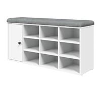 Eleganz Tabouret de coiffeuse blanc 102 x 32 x 50 cm en matériau dérivé du bois - Tabouret élégant pour le domaine cosmétique et la salle de bain - Peu encombrant et stable