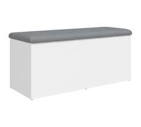 Eleganz Tabouret de coiffeuse en bois - Banc de rangement blanc - 102 x 42 x 45 cm - Peu encombrant et élégant pour chambre à coucher ou salle de bain