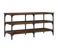 Eleganz Tabouret de coiffeuse en bois et métal - Banc à chaussures en chêne fumé 100 x 38,5 x 49 cm - Élégant et stable pour chambre à coucher et couloir