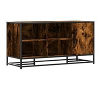 Eleganz Tabouret de coiffeuse en bois et métal - Banc à chaussures en chêne fumé 100 x 40 x 53,5 cm - Élégant et stable pour salon, chambre à coucher ou couloir