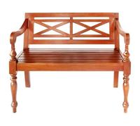 Eleganz Tabouret de coiffeuse en bois massif d'acajou - Banc marron foncé 98 cm - Élégant et durable pour chambre à coucher et salon