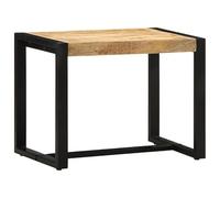 Eleganz Tabouret de coiffeuse en bois massif de mangue rugueuse avec finition naturelle et fer - Tabouret pour le domaine cosmétique, durable et stable - Design naturel pour une décoration élégante