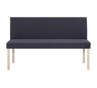 Eleganz Tabouret de coiffeuse en bois massif et polyester - Banc gris 139,5 cm pour salon ou chambre à coucher élégant - Cadre en bois de pin de qualité supérieure et housse en tissu résistant