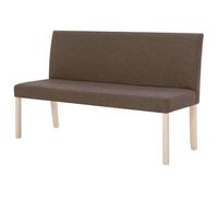 Eleganz Tabouret de coiffeuse en bois massif et polyester - Banc stable 139,5 cm marron pour salon et chambre à coucher - Tabouret avec cadre en bois de pin et housse en tissu doux