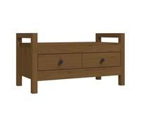 Eleganz Tabouret de coiffeuse en pin massif 80 x 40 x 43 cm - Chaise pour le domaine cosmétique, durable et naturel - Idéal pour chambre à coucher ou salle de bain