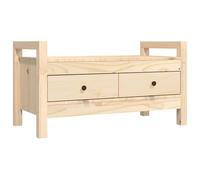 Eleganz Tabouret de coiffeuse en pin massif (non traité) - Tabouret naturel et durable pour chambre à coucher ou salle de bain - Élégant et respectueux de l'environnement