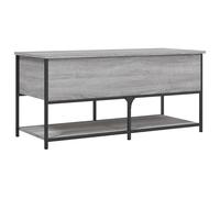 Eleganz Tabouret de coiffeuse gris Sonoma - 100 x 42,5 x 47 cm - Banc avec espace de rangement en bois et métal - Peu encombrant et stable - Idéal pour chambre à coucher et salle de bain
