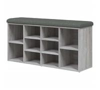 Eleganz Tabouret de coiffeuse gris Sonoma 102 x 32 x 50 cm en matériau à base de bois - Tabouret élégant et stable pour maquillage et coiffure, peu encombrant et durable