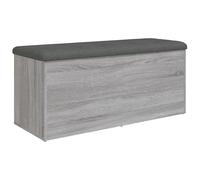 Eleganz Tabouret de coiffeuse gris Sonoma 102 x 42 x 45 cm avec espace de rangement - Tabouret élégant en bois pour salon, chambre à coucher et salle de bain - Peu encombrant et durable