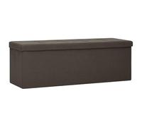 Eleganz Tabouret de coiffeuse pliable avec espace de rangement, aspect lin, peu encombrant et stable, en MDF et imitation lin (100 % polyester), idéal pour les petits espaces et l'aménagement élégant