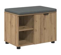 Eleganz Tabouret de coiffeuse Uni Artisan Chêne 60 x 38 x 46 cm avec coussin - Tabouret élégant pour chambre à coucher, durable et confortable - Complément parfait pour votre coin de beauté