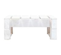Eleganz Tabouret de jardin en bois blanc - Ottoman d'extérieur style palette pour terrasse et balcon - Durable et résistant aux intempéries - Tabouret moderne pour les amateurs de jardin