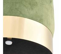 Eleganz Tabouret ottoman en velours vert moutarde et doré - Repose-pieds moderne pour salon et chambre à coucher - Design luxueux et siège confortable