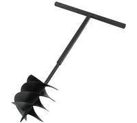 Eleganz Tarière de jardin avec poignée pour perceuse : foret de plantation 250 mm avec 12 tubes d'extension en acier - Tarière manuelle pour forage de puits, forage de pieu