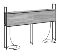 Eleganz Tête de lit avec espace de rangement Gris Sonoma 150 cm - HEADBOARD peu encombrant en bois pour chambre à coucher - Solution de rangement moderne