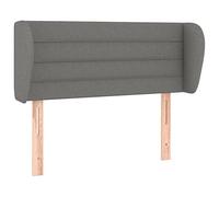 Eleganz Tête de lit avec oreilles - Gris foncé - 83 x 23 x 78/88 cm - Lit en tissu pour chambre à coucher - Design moderne et dossier confortable - Idéal pour les petites pièces et les familles