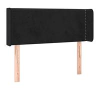 Eleganz Tête de lit avec oreilles - Housse en velours 93 x 16 x 78/88 cm - Design moderne pour chambre à coucher - Dossier confortable pour lits et accessoires