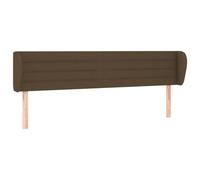 Eleganz Tête de lit avec oreilles - Tête de lit en tissu marron foncé - 163 x 23 x 78/88 cm - Pour lit et accessoires - Confortable et élégante pour votre chambre à coucher
