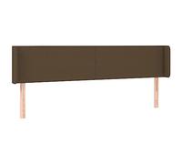 Eleganz Tête de lit avec oreilles - Tête de lit en tissu marron foncé - 183 x 16 x 78/88 cm - Pour lits et accessoires - Design moderne, durable et confortable - Solution idéale pour la chambre à