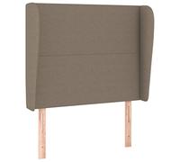 Eleganz Tête de lit avec oreilles - Tête de lit moderne en tissu pour lit - Taupe - 83 x 23 x 118/128 cm - Dossier confortable pour chambre à coucher, meubles de salon et accessoires