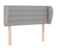 Eleganz Tête de lit avec oreilles - Tête de lit moderne - Gris clair - 83 x 23 x 78/88 cm - Housse en tissu pour salon et chambre à coucher - Dossier confortable pour plus de confort