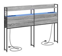 Eleganz Tête de lit de rangement avec étagère Gris Sonoma 120 cm en bois dérivé - Design peu encombrant pour les petits espaces - Mise à jour moderne de la chambre à coucher