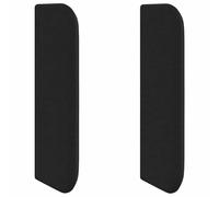 Eleganz Tête de lit en tissu - 40,5 x 4 x 40,5 cm - Tête de lit moderne noire pour chambre à coucher - Confort et style