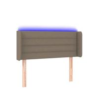 Eleganz Tête de lit en tissu - Avec éclairage - Pour chambre à coucher - Appuie-tête moderne pour lit et accessoires - Taupe - 83 x 16 x 78/88 cm